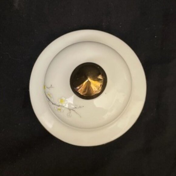 Vtg Jay Fine China Ginger Jar Parrots Birds Cherry Blossoms Japan 8" H - Picture 7 of 8